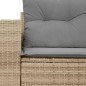 vidaXL Gartensofa mit Kissen 2-Sitzer Beige Poly Rattan vidaXL Gartensofa mit Kissen 2-Sitzer Beige Poly Rattan