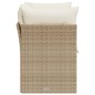 vidaXL Gartensofa mit Kissen 2-Sitzer Beige Poly Rattan vidaXL Gartensofa mit Kissen 2-Sitzer Beige Poly Rattan