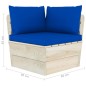 Garten-Palettensofa 2-Sitzer mit Kissen Fichtenholz Garten-Palettensofa 2-Sitzer mit Kissen Fichtenholz