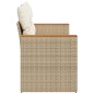 vidaXL Gartensofa mit Kissen 2-Sitzer Beige Poly Rattan vidaXL Gartensofa mit Kissen 2-Sitzer Beige Poly Rattan