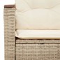 vidaXL Gartensofa mit Kissen 2-Sitzer Beige Poly Rattan vidaXL Gartensofa mit Kissen 2-Sitzer Beige Poly Rattan