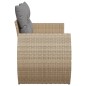 vidaXL Gartensofa mit Kissen 2-Sitzer Beige Poly Rattan vidaXL Gartensofa mit Kissen 2-Sitzer Beige Poly Rattan