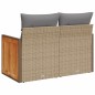 vidaXL Gartensofa mit Kissen 2-Sitzer Beige Poly Rattan vidaXL Gartensofa mit Kissen 2-Sitzer Beige Poly Rattan