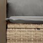 vidaXL Gartensofa mit Kissen 2-Sitzer Beige Poly Rattan vidaXL Gartensofa mit Kissen 2-Sitzer Beige Poly Rattan