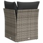 vidaXL Garten-Ecksofa mit Kissen Grau Poly Rattan vidaXL Garten-Ecksofa mit Kissen Grau Poly Rattan