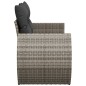 vidaXL Gartensofa 2-Sitzer mit Kissen Grau Poly Rattan vidaXL Gartensofa 2-Sitzer mit Kissen Grau Poly Rattan
