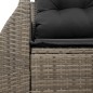 vidaXL Gartensofa 2-Sitzer mit Kissen Grau Poly Rattan vidaXL Gartensofa 2-Sitzer mit Kissen Grau Poly Rattan