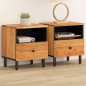 vidaXL Nachttische 2 Stk. 40x33x46 cm Massivholz Akazie vidaXL Nachttische 2 Stk. 40x33x46 cm Massivholz Akazie
