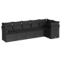 vidaXL 6-tlg. Garten-Sofagarnitur mit Kissen Schwarz Poly Rattan vidaXL 6-tlg. Garten-Sofagarnitur mit Kissen Schwarz Poly Rattan
