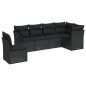 vidaXL 6-tlg. Garten-Sofagarnitur mit Kissen Schwarz Poly Rattan vidaXL 6-tlg. Garten-Sofagarnitur mit Kissen Schwarz Poly Rattan