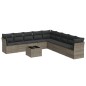 vidaXL 10-tlg. Garten-Sofagarnitur mit Kissen Grau Poly Rattan vidaXL 10-tlg. Garten-Sofagarnitur mit Kissen Grau Poly Rattan