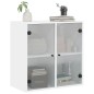 vidaXL Wandschrank mit Glastüren Weiß 68x37x68,5 cm vidaXL Wandschrank mit Glastüren Weiß 68x37x68,5 cm