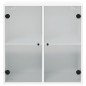 vidaXL Wandschrank mit Glastüren Weiß 68x37x68,5 cm vidaXL Wandschrank mit Glastüren Weiß 68x37x68,5 cm