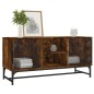 vidaXL TV-Schrank mit Glastüren Räuchereiche 102x37x50 cm vidaXL TV-Schrank mit Glastüren Räuchereiche 102x37x50 cm