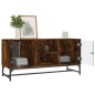 vidaXL TV-Schrank mit Glastüren Räuchereiche 102x37x50 cm vidaXL TV-Schrank mit Glastüren Räuchereiche 102x37x50 cm