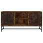 vidaXL TV-Schrank mit Glastüren Räuchereiche 102x37x50 cm vidaXL TV-Schrank mit Glastüren Räuchereiche 102x37x50 cm