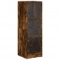 vidaXL Highboard mit Glastüren Räuchereiche 35x37x109 cm vidaXL Highboard mit Glastüren Räuchereiche 35x37x109 cm