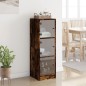vidaXL Highboard mit Glastüren Räuchereiche 35x37x109 cm vidaXL Highboard mit Glastüren Räuchereiche 35x37x109 cm