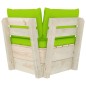 Garten-Paletten-Ecksofa mit Kissen Imprägniertes Fichtenholz Garten-Paletten-Ecksofa mit Kissen Imprägniertes Fichtenholz