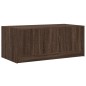 vidaXL Couchtisch mit Glastüren Braun Eichen-Optik 102x50x42 cm vidaXL Couchtisch mit Glastüren Braun Eichen-Optik 102x50x42 cm