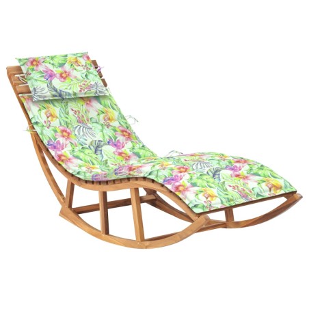 Schaukelliege mit Auflage Massivholz Teak