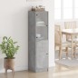 vidaXL Highboard mit Glastür Betongrau 35x37x142 cm vidaXL Highboard mit Glastür Betongrau 35x37x142 cm