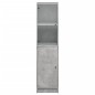 vidaXL Highboard mit Glastür Betongrau 35x37x142 cm vidaXL Highboard mit Glastür Betongrau 35x37x142 cm
