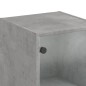 vidaXL Highboard mit Glastür Betongrau 35x37x142 cm vidaXL Highboard mit Glastür Betongrau 35x37x142 cm