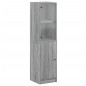 vidaXL Highboard mit Glastür Grau Sonoma 35x37x142 cm vidaXL Highboard mit Glastür Grau Sonoma 35x37x142 cm