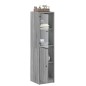 vidaXL Highboard mit Glastür Grau Sonoma 35x37x142 cm vidaXL Highboard mit Glastür Grau Sonoma 35x37x142 cm