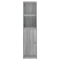 vidaXL Highboard mit Glastür Grau Sonoma 35x37x142 cm vidaXL Highboard mit Glastür Grau Sonoma 35x37x142 cm