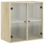 vidaXL Wandschrank mit Glastüren Sonoma-Eiche 68x37x68,5 cm vidaXL Wandschrank mit Glastüren Sonoma-Eiche 68x37x68,5 cm