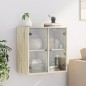 vidaXL Wandschrank mit Glastüren Sonoma-Eiche 68x37x68,5 cm vidaXL Wandschrank mit Glastüren Sonoma-Eiche 68x37x68,5 cm