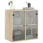 vidaXL Wandschrank mit Glastüren Sonoma-Eiche 68x37x68,5 cm vidaXL Wandschrank mit Glastüren Sonoma-Eiche 68x37x68,5 cm