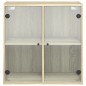 vidaXL Wandschrank mit Glastüren Sonoma-Eiche 68x37x68,5 cm vidaXL Wandschrank mit Glastüren Sonoma-Eiche 68x37x68,5 cm