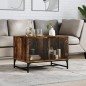 vidaXL Couchtisch mit Glastüren Räuchereiche 68,5x50x50 cm vidaXL Couchtisch mit Glastüren Räuchereiche 68,5x50x50 cm