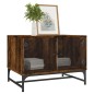 vidaXL Couchtisch mit Glastüren Räuchereiche 68,5x50x50 cm vidaXL Couchtisch mit Glastüren Räuchereiche 68,5x50x50 cm