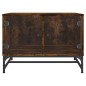 vidaXL Couchtisch mit Glastüren Räuchereiche 68,5x50x50 cm vidaXL Couchtisch mit Glastüren Räuchereiche 68,5x50x50 cm