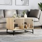 vidaXL Couchtisch mit Glastüren Sonoma-Eiche 68,5x50x50 cm vidaXL Couchtisch mit Glastüren Sonoma-Eiche 68,5x50x50 cm