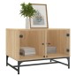 vidaXL Couchtisch mit Glastüren Sonoma-Eiche 68,5x50x50 cm vidaXL Couchtisch mit Glastüren Sonoma-Eiche 68,5x50x50 cm