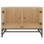 vidaXL Couchtisch mit Glastüren Sonoma-Eiche 68,5x50x50 cm vidaXL Couchtisch mit Glastüren Sonoma-Eiche 68,5x50x50 cm