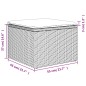 vidaXL Gartenhocker mit Kissen Beige 55x55x37 cm Poly Rattan vidaXL Gartenhocker mit Kissen Beige 55x55x37 cm Poly Rattan