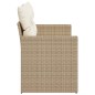 vidaXL Gartensofa mit Kissen 2-Sitzer Beige Poly Rattan vidaXL Gartensofa mit Kissen 2-Sitzer Beige Poly Rattan
