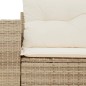 vidaXL Gartensofa mit Kissen 2-Sitzer Beige Poly Rattan vidaXL Gartensofa mit Kissen 2-Sitzer Beige Poly Rattan