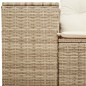vidaXL Gartensofa mit Kissen 2-Sitzer Beige Poly Rattan vidaXL Gartensofa mit Kissen 2-Sitzer Beige Poly Rattan