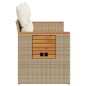 vidaXL Gartensofa mit Kissen 2-Sitzer Beige Poly Rattan vidaXL Gartensofa mit Kissen 2-Sitzer Beige Poly Rattan