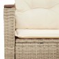 vidaXL Gartensofa mit Kissen 2-Sitzer Beige Poly Rattan vidaXL Gartensofa mit Kissen 2-Sitzer Beige Poly Rattan