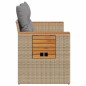 vidaXL Gartensofa mit Kissen 2-Sitzer Beige Poly Rattan vidaXL Gartensofa mit Kissen 2-Sitzer Beige Poly Rattan