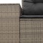 vidaXL Gartensofa 2-Sitzer mit Kissen Grau Poly Rattan vidaXL Gartensofa 2-Sitzer mit Kissen Grau Poly Rattan