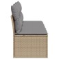 vidaXL Gartensofa mit Kissen 3-Sitzer Beige Poly Rattan vidaXL Gartensofa mit Kissen 3-Sitzer Beige Poly Rattan